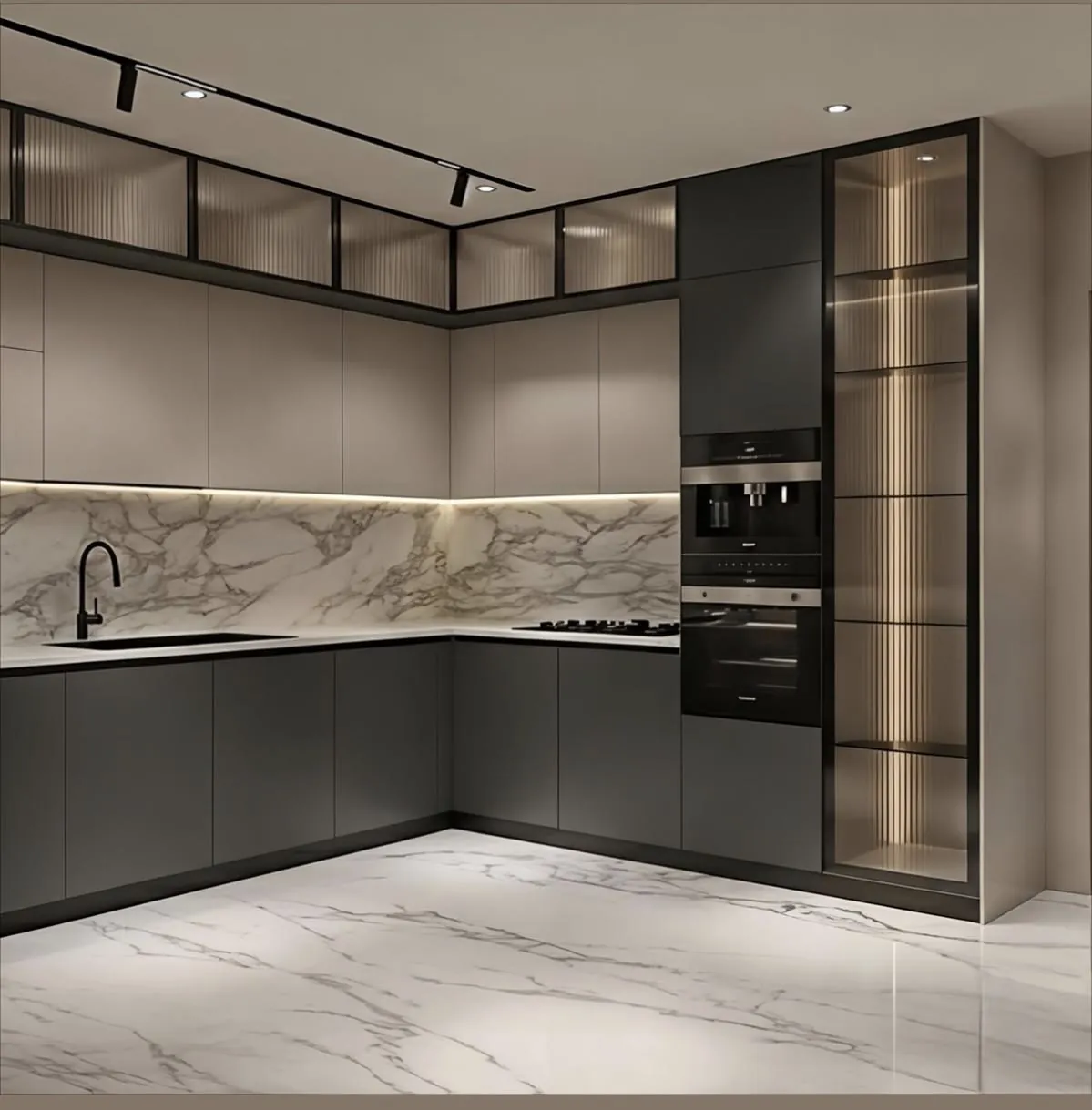 Luxury Modular Kitchen Layout 5