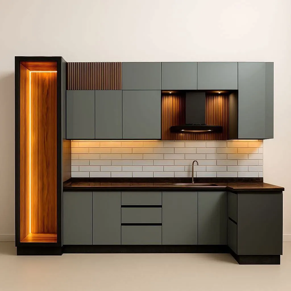 Luxury Modular Kitchen Layout 6